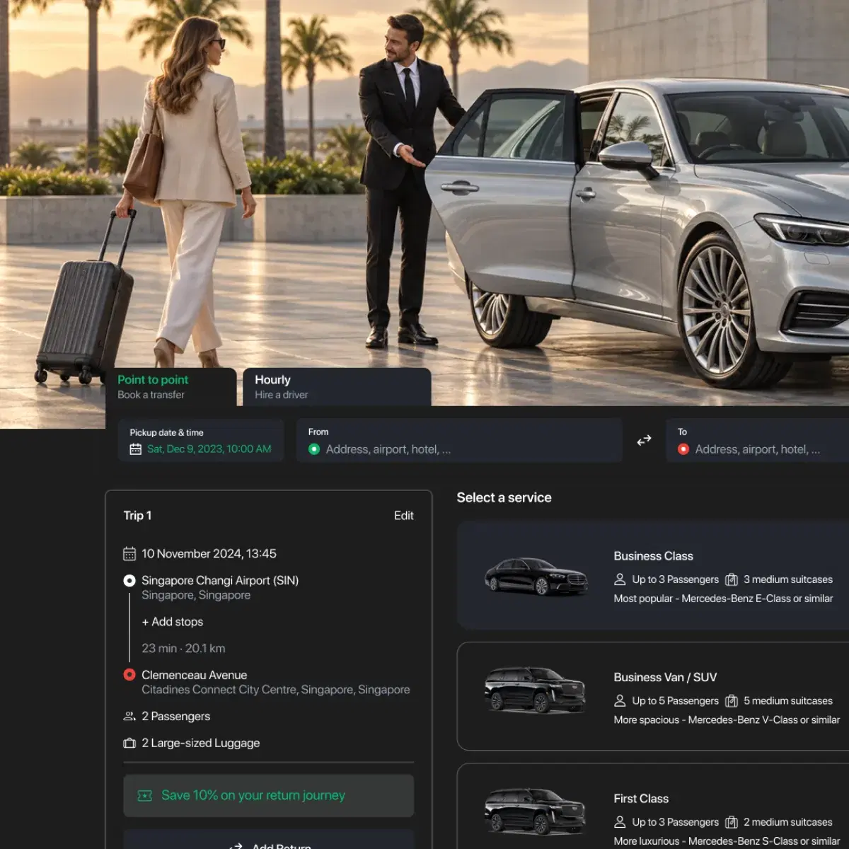 Experiencia de reserva integrada en un sitio web