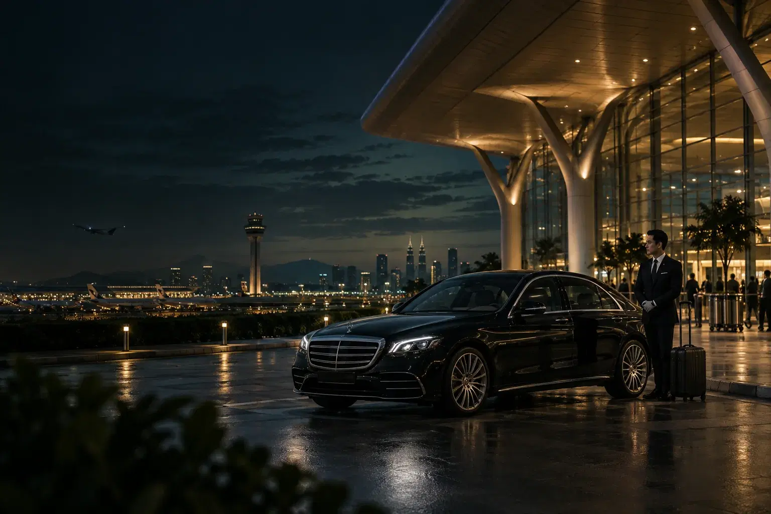 Sample pickup photo showing the car outside the terminal