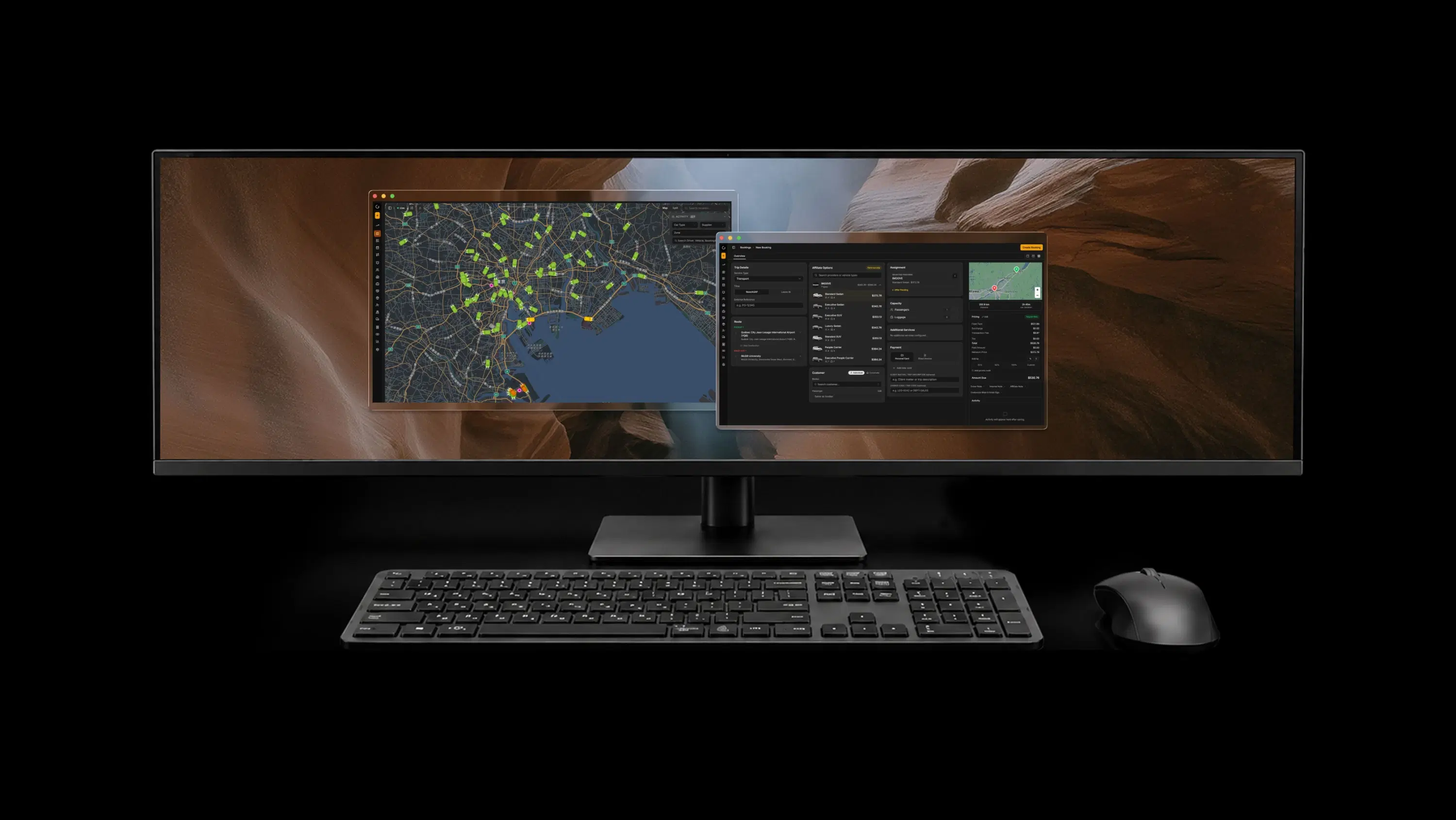 Good Journey operations workspace shown across an ultrawide monitor